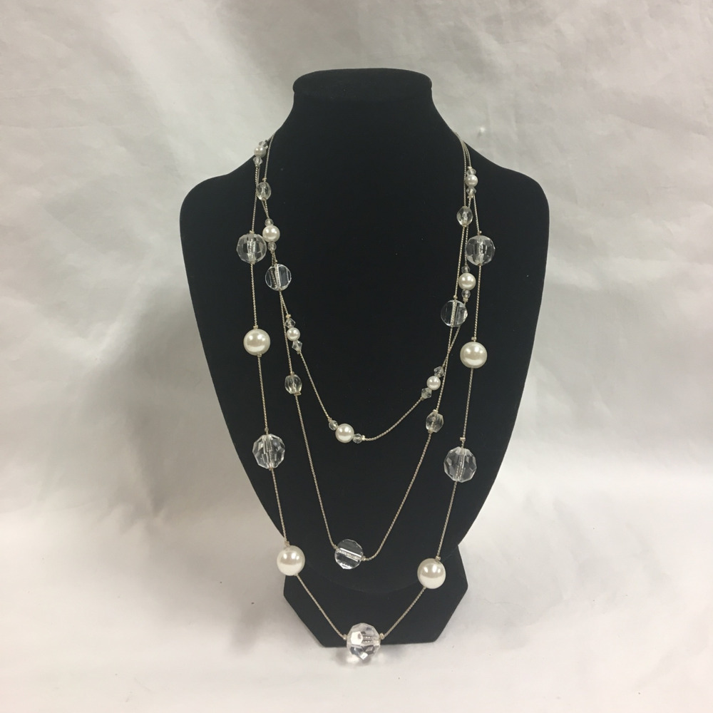Clear Jeweled Necklace